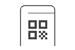 スマホでコード決済しているイラスト