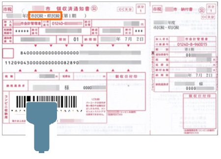 公共料金等の納付書バーコード